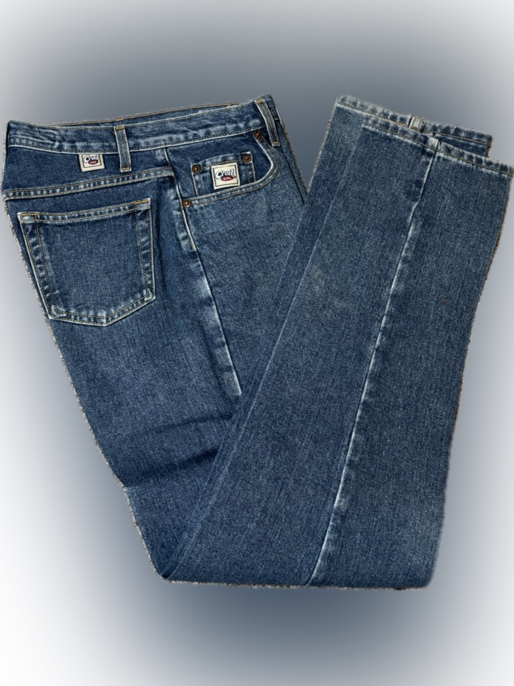 E116 Cruel Girl Blue Straight Leg Jeans, Size 7L